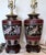 Burgundy Pair of Vintage Chinoiserie Floral Ginger Jar Style Lamps 1970s For Sale - Image 8 of 11