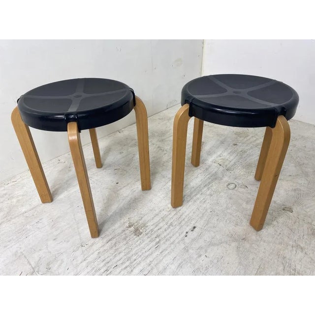 Set of Vintage Scandinavian Style Stools from Kembo, 1970s For Sale - Image 9 of 9