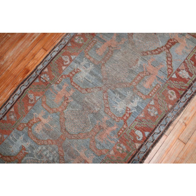 Zabihi Collection Persian Kurd Lion Antique Rug - 3'3" x 6'2" For Sale - Image 9 of 11