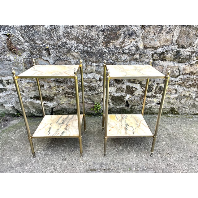 Marble Side Tables, 1950s, Set of 2 For Sale - Image 3 of 12