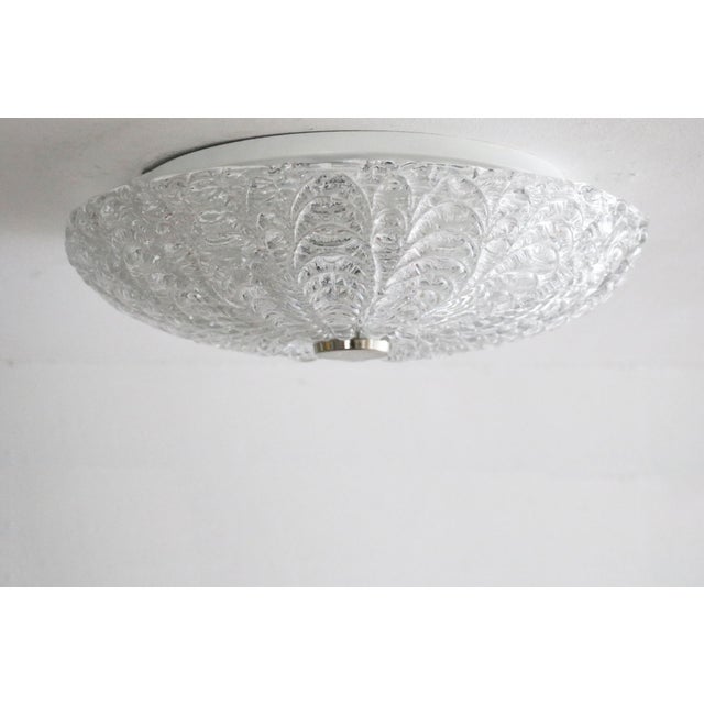 Glass Mid-Century Crystal Glass Ceiling Lamp from Hillebrand, 1960s For Sale - Image 7 of 11