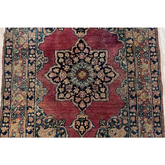 Late 19th Century Exquisite Antique Persian Kerman Lavar Rug 2.1' X 3.2' (64cm X 98cm) 1880s For Sale - Image 5 of 6