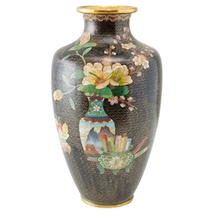 Large Chinese Cloisonné Vase With Floral Decoration