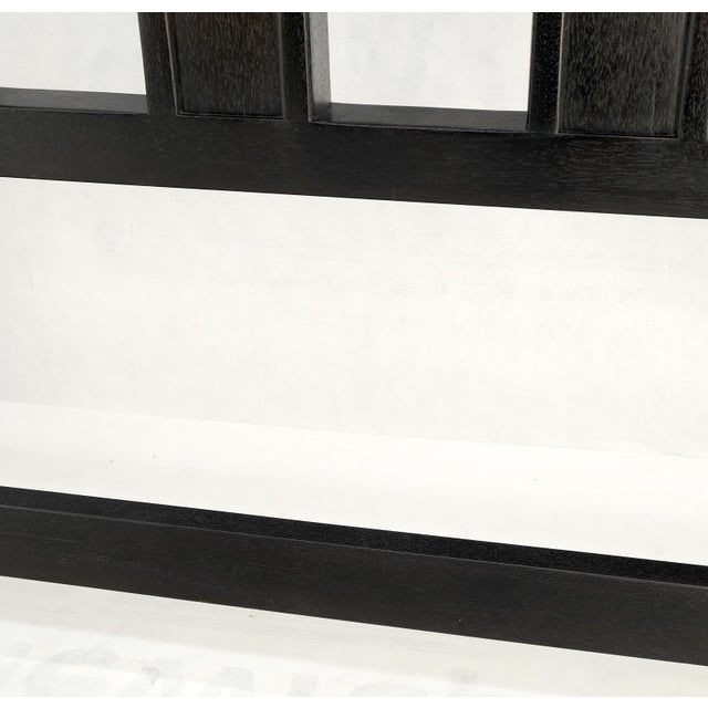 Wood Harvey Prober Ebonized Solid Mahogany Lacquered Queen Size Headboard Bed For Sale - Image 7 of 12