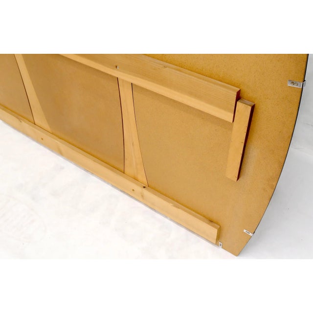 Burl Wood Frame Triple Boat Shape Wall Mirror For Sale - Image 6 of 9