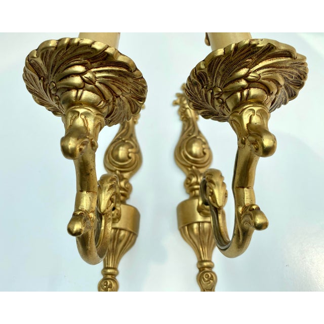 Mid-Century Modern Mid-Century Bronze Wall Sconces, France, 1960s, Set of 2 For Sale - Image 3 of 6