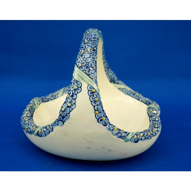 Art Deco Sculpture of Ceramic Basket by Wilhelm Peter August Sus for Karlsruhe, Germany, 1920s For Sale - Image 4 of 18