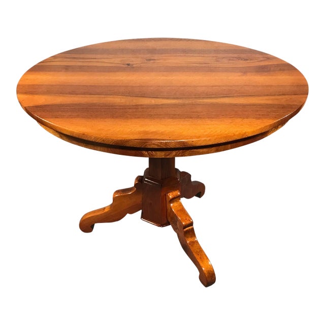1830 Biedermeier Walnut Table For Sale