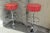 Red American Swivel Bar Stools, 1970s, Set of 2 For Sale - Image 8 of 8