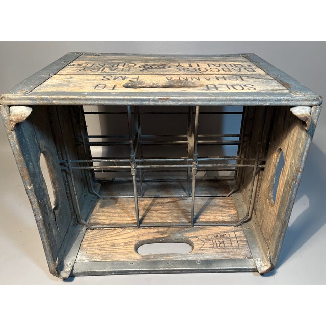 Dairy Farm Wood Milk Bottle Crate Babcock Dairy Johanna Farms 6 Wire