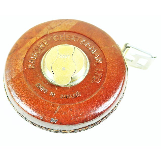 English Early 20th Century Leather Bound Tape Measure For Sale - Image 4 of 7