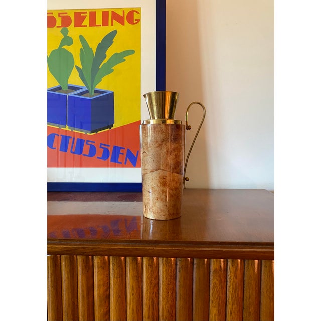 Mid-Century Parchment Barware Thermos, Aldo Tura, Macabo Italy Early 1950s For Sale - Image 12 of 12