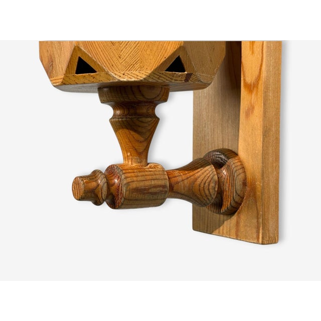 Swedish Modern, Pine, Wall Sconce, Sweden, 1970s For Sale - Image 9 of 9