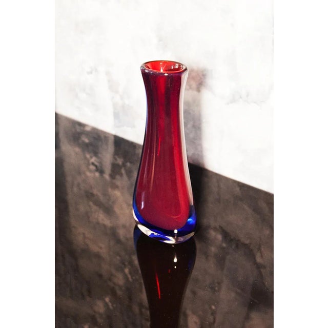 Blue Vase by Mario Pinzoni for Seguso, Italy, 1968 For Sale - Image 8 of 10