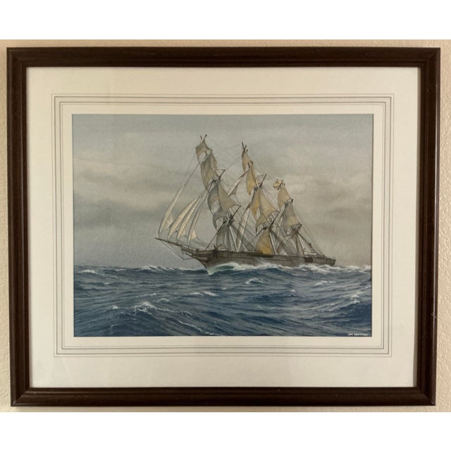 Jim Griffiths (1947) Marine Watercolor, "Racing Home" For Sale In Las Vegas - Image 6 of 7