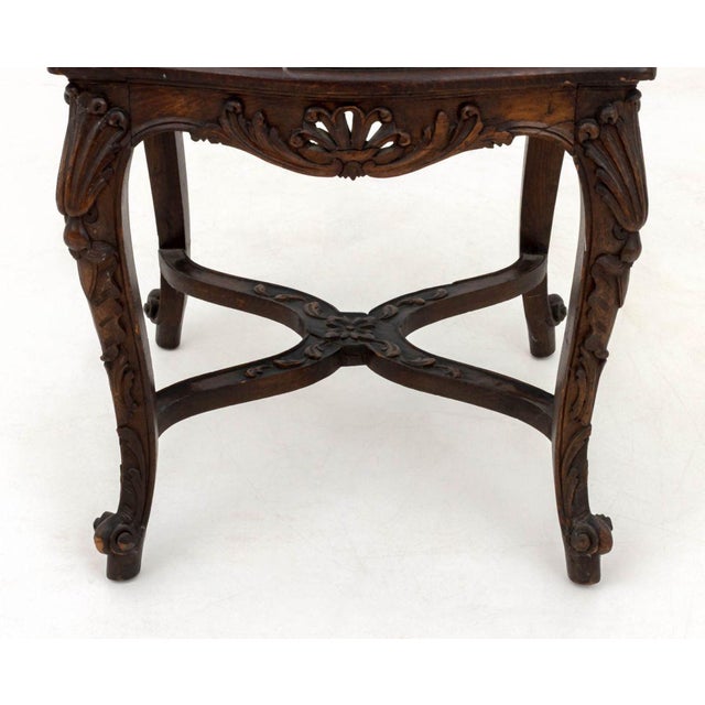 Louis XV Style Glass Top Side Table, Ca. 1900 For Sale - Image 4 of 7