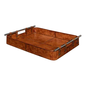 Tobacco Brown Leather Tray