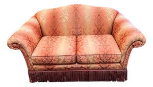 Two-Seat Satin Damask Sofa by Kravet Furniture