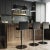 Amalfi Black on Black Steel Adjustable Bar Stool For Sale - Image 9 of 10