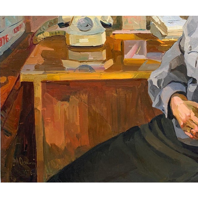 Vintage Oil Portrait Painting, Young Girl For Sale - Image 4 of 6