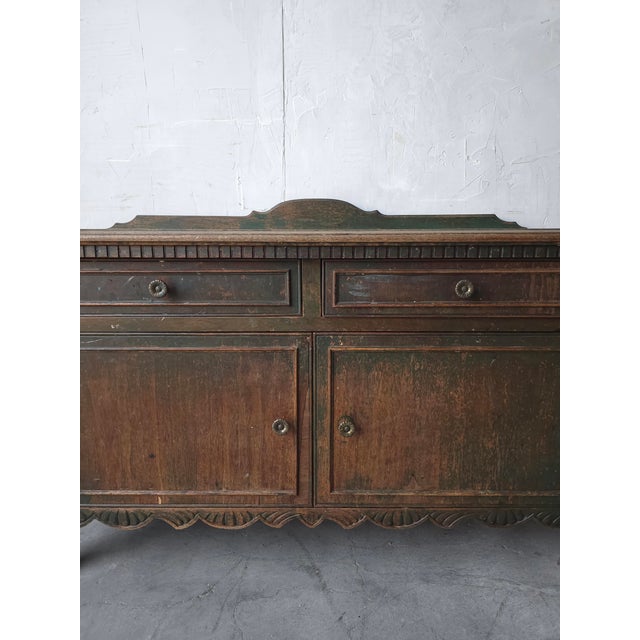 Late 19th Century Antique Rustic European Wabi Sabi Cabinet For Sale - Image 5 of 9