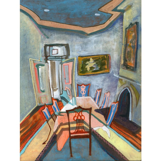 This is an original watercolor and acrylic painting on cradled Panel, based on a photo I found in a real estate listing. I...