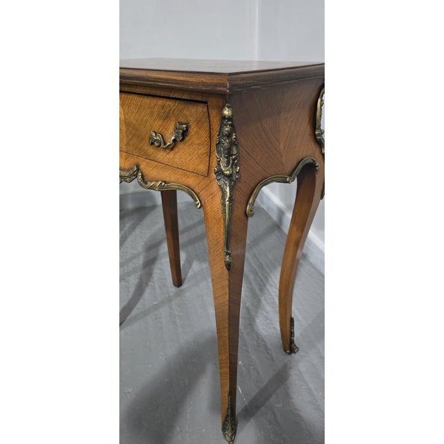Wood French Bedside Lamp Tables, 1920, Set of 2 For Sale - Image 7 of 14