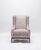 Lavender birch leather wing chair and ottoman. Button tufted outside back and wings with nailhead detail. Great new...
