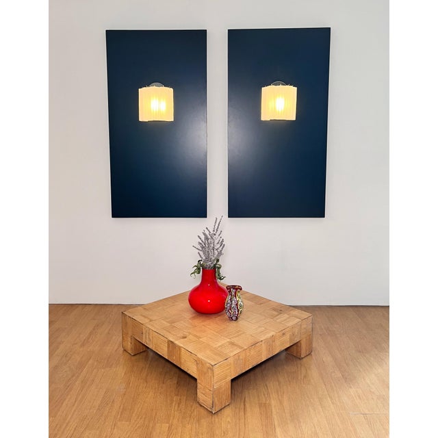 Mid-Century Modern Vintage Murano Glass Tube Wall Sconces, 1990, Set of 2 For Sale - Image 3 of 18