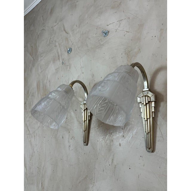Art Deco Wall Lights, 1930, Set of 2 For Sale - Image 12 of 18