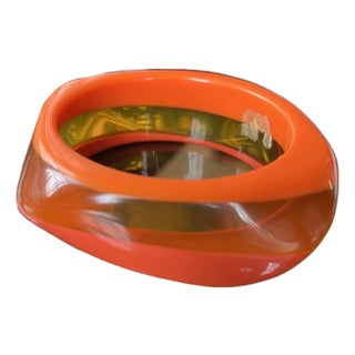 Vintage Orange and Amber Bakelite Style Bangle Bracelet For Sale