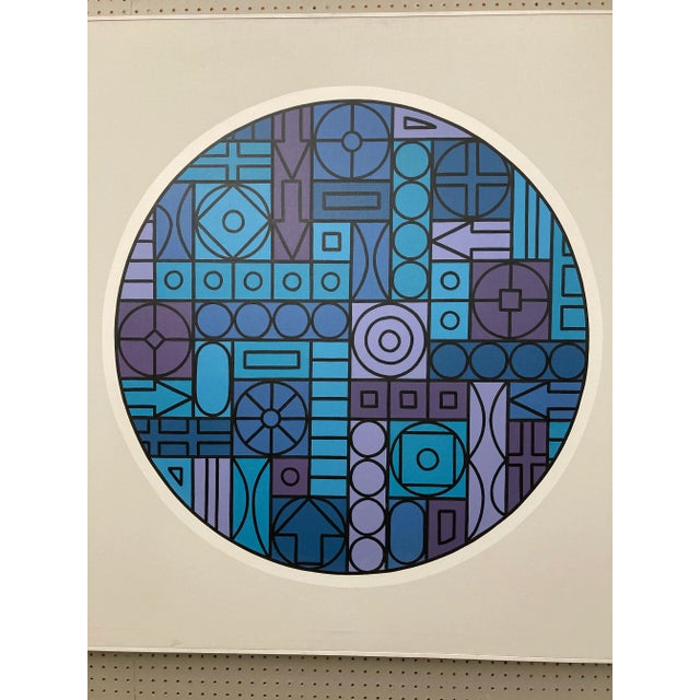 You are viewing a fantastic Geometric Polymer on Canvas by Jim Summers c1970. This amazing op art painting by Dayton,...