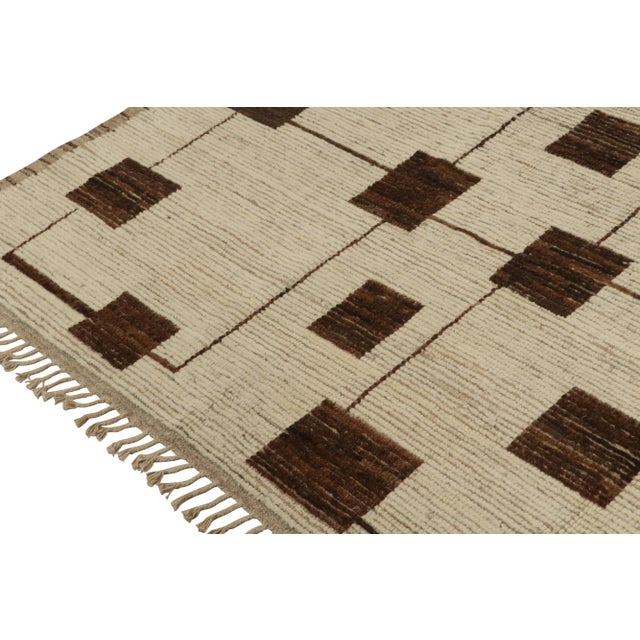 Not Yet Made - Made To Order Rug & Kilim’s Modern Rug with Beige-brown Geometric Patterns - 6x8 For Sale - Image 5 of 7