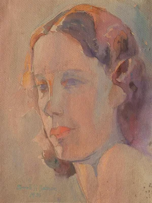 'Study of a Young Woman' by Sarah Hobson, 1936; California Woman Artist, Art Institute of Chicago
