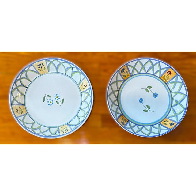 CALECA "GRECA" LARGE ROUND SERVING PLATTER - Two (2) are available. Hand-painted in Italy and made of high-quality...