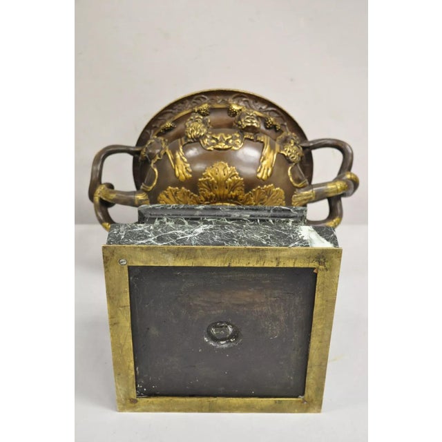 Antique French Grand Tour Patinated Bronze Barbedienne Paris Warwick Vase For Sale - Image 11 of 12
