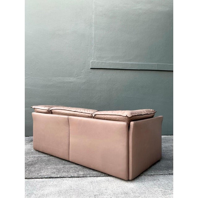 Vintage Italian Sapporitti Leather Sofa For Sale - Image 9 of 9