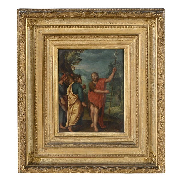 Religious Scene, 18th Century, Painting, Framed For Sale