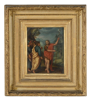 Religious Scene, 18th Century, Painting, Framed