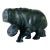 Mid-Century Hand Carved African Hippo of Green Verdite / Malachite Stone For Sale