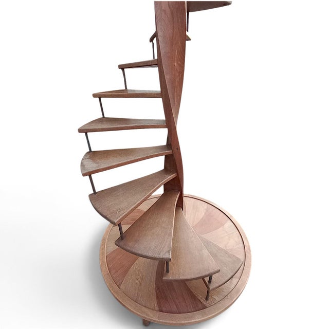 Wood Decorative Spiral Staircase, 1950s For Sale - Image 7 of 11