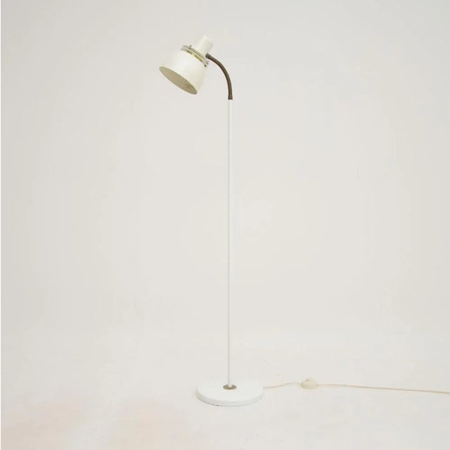 White Vintage Swedish Floor Lamp by Belid, 1970s For Sale - Image 8 of 8