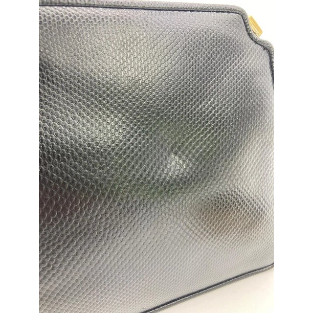 Judith Leiber Judith Leiber Black Lizard Crystal Shells Clutch For Sale - Image 4 of 12
