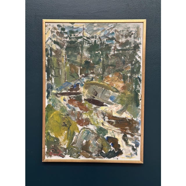 Rune Persson, Forest, 1950s, Oil on Canvas, Framed For Sale - Image 8 of 13