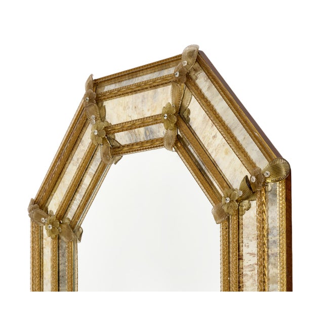 Venetian Antique Mirror, Pareclose, Italian, Circa 1880 For Sale - Image 4 of 9