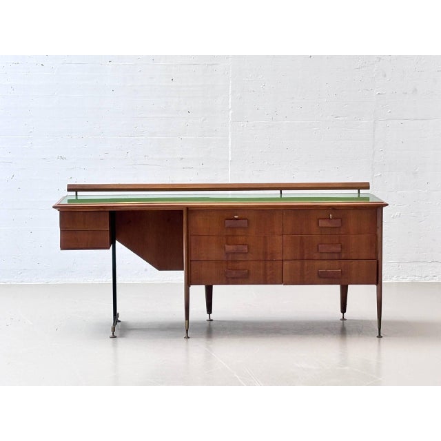 Brown Vintage Italian Sideboard with Mirror, 1960s For Sale - Image 8 of 17