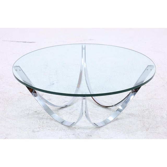Mid-Century Glass Coffee Table with Chrome Frame by Werner Lindner for Bacher For Sale - Image 10 of 12