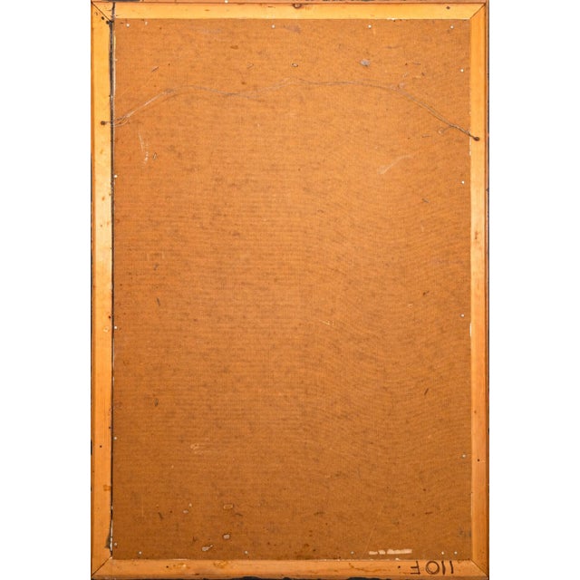 Pair of Modernist Impasto Encaustic Abstract Oil Paintings Signed J. Lehr 1970s For Sale - Image 10 of 16