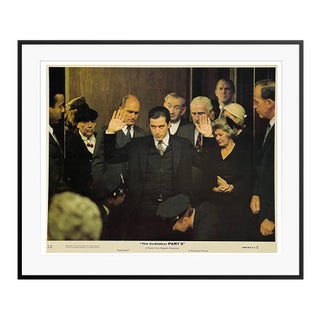 'The Godfather Part Ii' 1974 Original Vintage Lobby Card Framed in Black For Sale