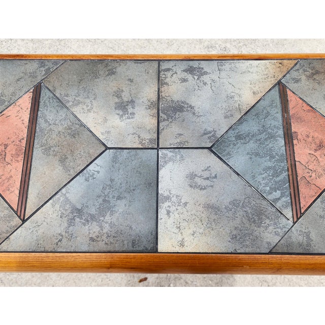 MCM Gangsø Møbler Slate Tile & Teak Console Table 1970s Danish Modern For Sale - Image 11 of 13